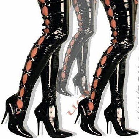 black stiletto boots